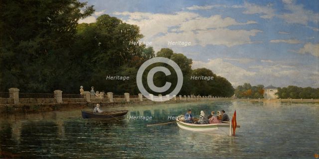 Retiro Pond, 1880. Creator: Cristóbal Férriz y Sicilia.