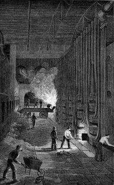 Retort House, Imperial Gasworks, King's Road, London, 1876