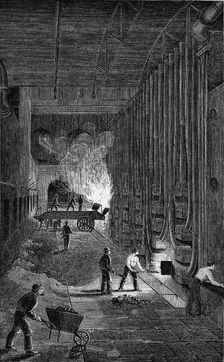 Retort House, Imperial Gasworks, King's Road, London, 1876