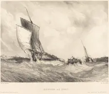Retour au port, 1833. Creator: Eugene Isabey