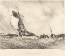Retour au port, 1833. Creator: Eugene Isabey