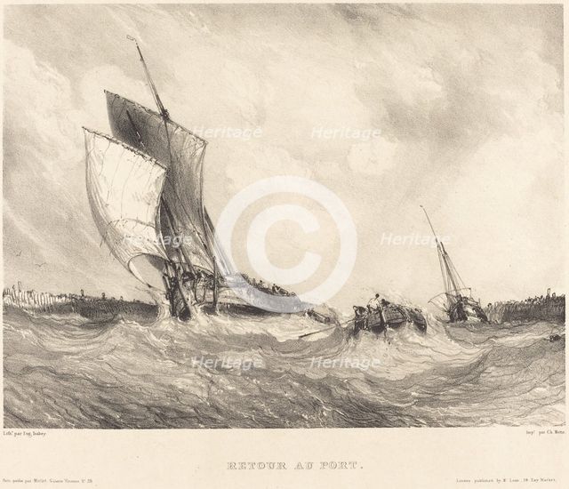 Retour au port, 1833. Creator: Eugene Isabey.