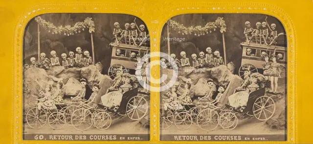 Retour des Courses en Enfer, 1860s. Creator: Adolphe Block.