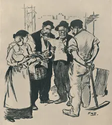 Retour En Arrière c1894, (1919). Artist: Theophile Alexandre Steinlen