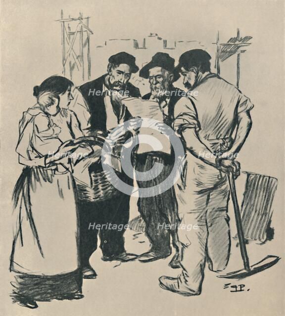 'Retour En Arrière', c1894, (1919). Artist: Theophile Alexandre Steinlen.