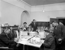 Retraining at a paraplegic centre in Pontefract, West Yorkshire, 1960. Creator: Michael Walters