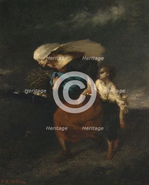 Retreat from the Storm, ca. 1846. Creator: Jean Francois Millet.