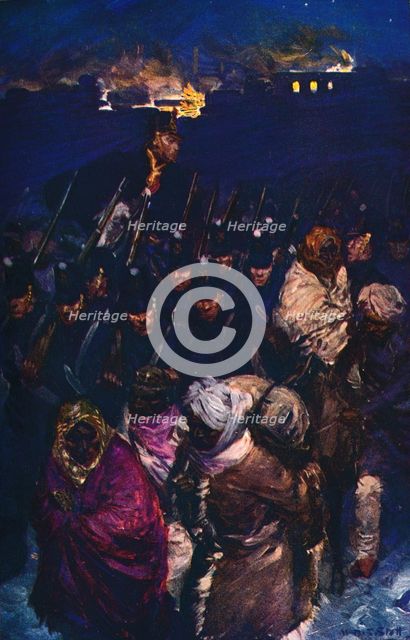 'Retreat of the British Army from Kabul', c1912. Artist: Unknown.