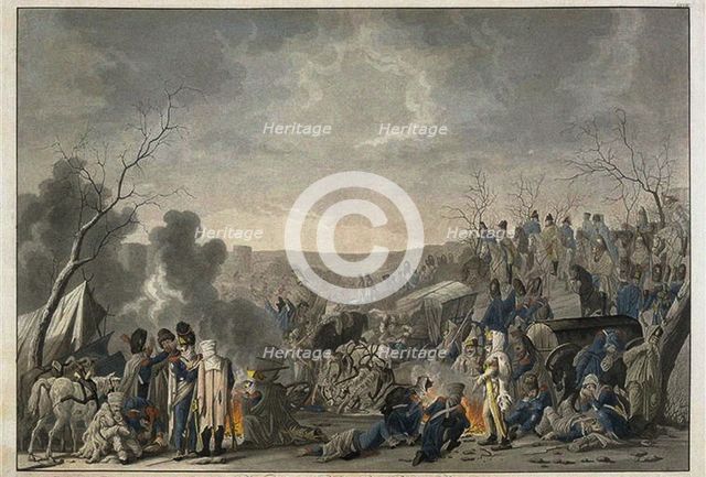 Retreat of the Grande Armée from Moscow in 1812, 1813. Artist: Rugendas, Lorenz (1775-1826)
