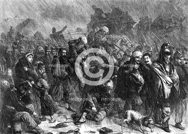 Retreat of the French Army of the Loire, 1871. Creator: Joseph Swain.
