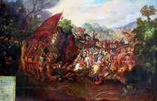 Retreat of Hernando Cortes form Tenochtitlan, Mexico, 1520