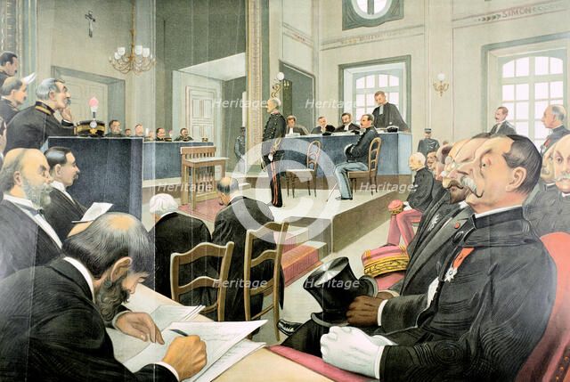 Retrial of Albert Dreyfus, Rennes, France, 1899. Artist: Unknown