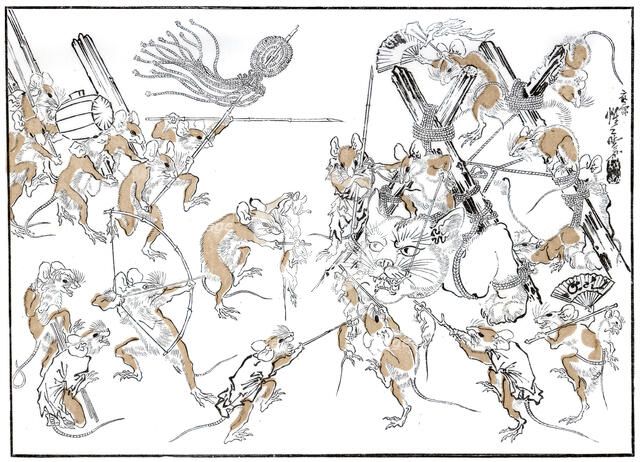 'Retribution, the Rats and the Cat', 1878 (1886). Artist: Unknown