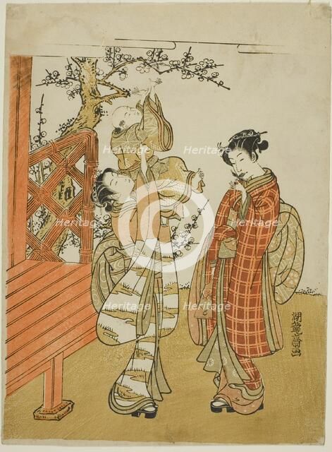 Retrieving the Shuttlecock, c. 1773. Creator: Isoda Koryusai.