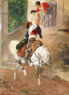 Return of a Roman shepherd home, 1851-1852. Creator: Briullov, Karl Pavlovich (1799-1852)