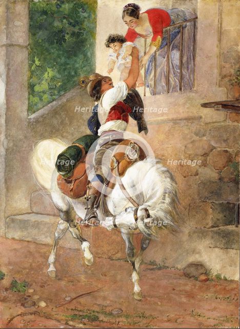 Return of a Roman shepherd home, 1851-1852. Creator: Briullov, Karl Pavlovich (1799-1852).