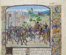 Return of Charles VI to Paris, ca 1470-1475. Creator: Liédet, Loyset (1420-1479)