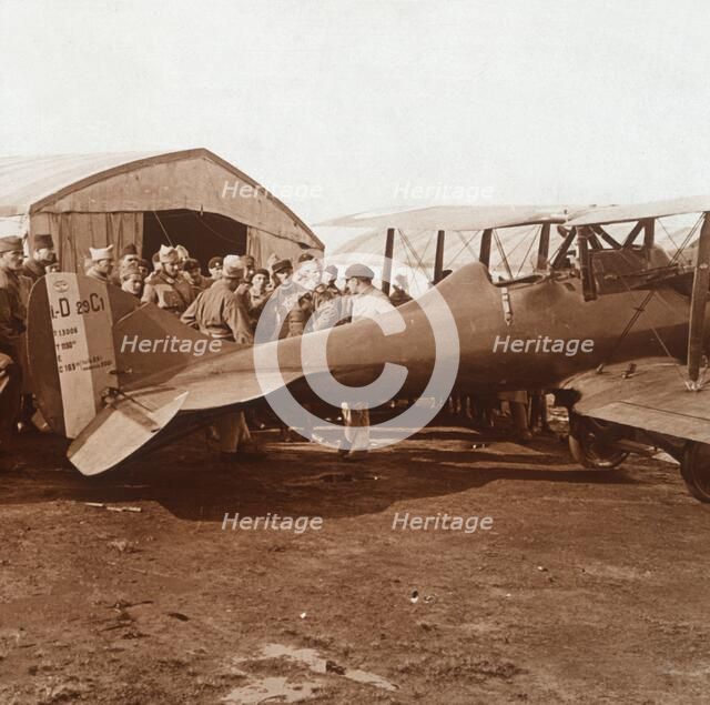 Return of fighter plane, c1914-c1918. Artist: Unknown.