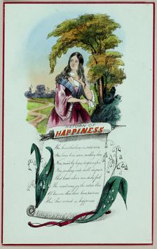 Return of Happiness (valentine), c. 1840. Creator: Unknown