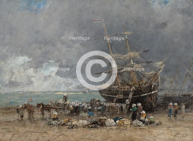 Return of the Terre-Neuvier, 1875. Creator: Eugene Louis Boudin.