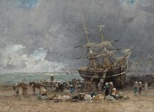 Return of the Terre-Neuvier, 1875. Creator: Eugene Louis Boudin
