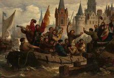 Return of the warriors after the siege of Antwerp , 1878. Creator: Schaefels, Hendrik Frans (1827-1904)