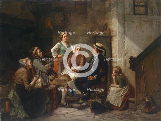 Return of the young sailor. Artist: Huebner, Carl Wilhelm (1814-1879)