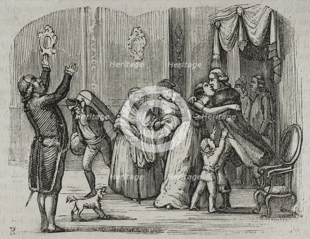 Return of the Basque emigrants, War of Roussillon, (1793-1795), 1851. Creator: Unknown.