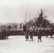 Return of the Belgians to Liége, Belgium, c1914-c1918