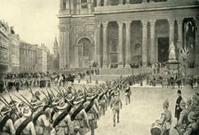 Return of the City Imperial Volunteers: Arrival at St. Paul's Cathedral 1901. Creators: Frank Dadd, Stephen T Dadd