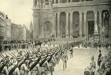 Return of the City Imperial Volunteers: Arrival at St. Paul's Cathedral 1901. Creators: Frank Dadd, Stephen T Dadd