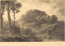 Return of the Fagot-gatherer, 2nd plate (Le retour du fagotier). Creator: Alphonse Legros
