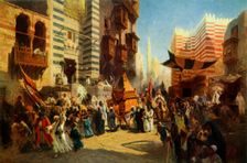 Return of the Holy Carpet from Mekka to Cairo 1876, (1965). Creator: Konstantin Makovsky