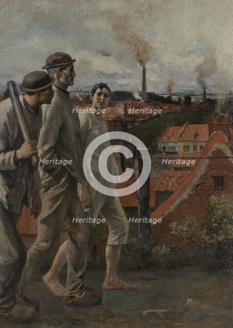 Return of the Miners, c1860-1900. Creator: Constantin Emile Meunier.