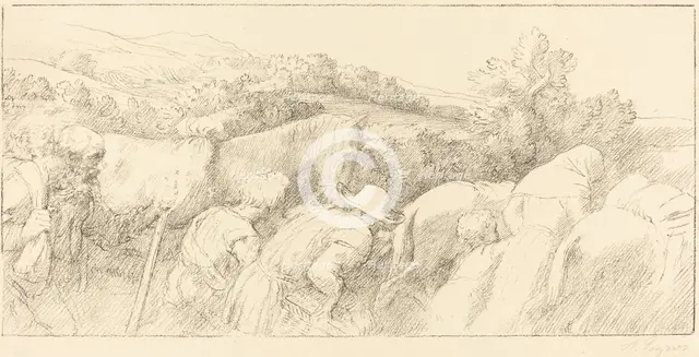 Return of the Peasants (Le retour des paysans). Creator: Alphonse Legros.