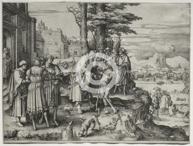 Return of the Prodigal Son, c. 1510. Creator: Lucas van Leyden (Dutch, 1494-1533).
