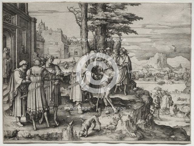 Return of the Prodigal Son, c. 1510. Creator: Lucas van Leyden (Dutch, 1494-1533).