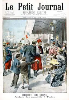 Return from China, Arrival of repatriate, Toulon, 1901