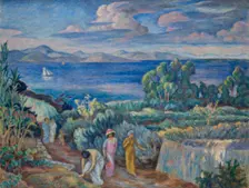 Return from a Swim, between 1909-1913. Creator: Jozef Pankiewicz