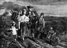 "Return from Labour", by W. Fyfe, in the Scottish Gallery, Pall-Mall, 1871. Creator: Unknown