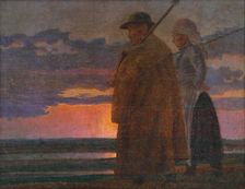 Return from work, 1920-1929. Creator: Ivan Zabota