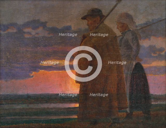 Return from work, 1920-1929. Creator: Ivan Zabota.