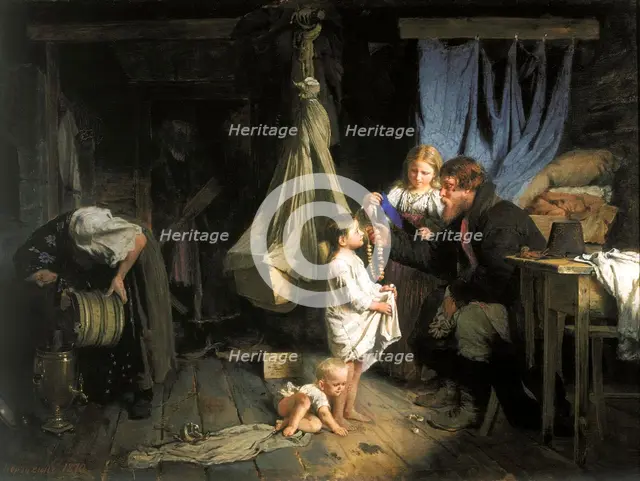 'Return from Town', 1870.  Artist: Alexei Ivanovich Korzukhin