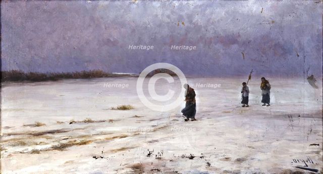 Return from the Funeral, 19th century. Creator: Modest Urgell.