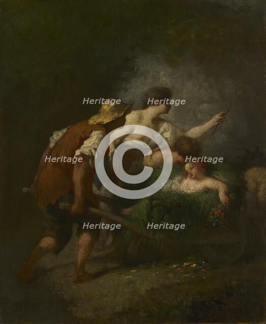 Return from the Fields, c. 1846-1847. Creator: Jean-François Millet (French, 1814-1875).