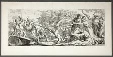 Return from the Vineyards, plate three of four from Le Travaux de la Vendange, 1750. Creator: Joseph-Marie Vien the Elder