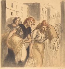 Return from the Wash House (Retour de lavoir), 1912. Creator: Theophile Alexandre Steinlen
