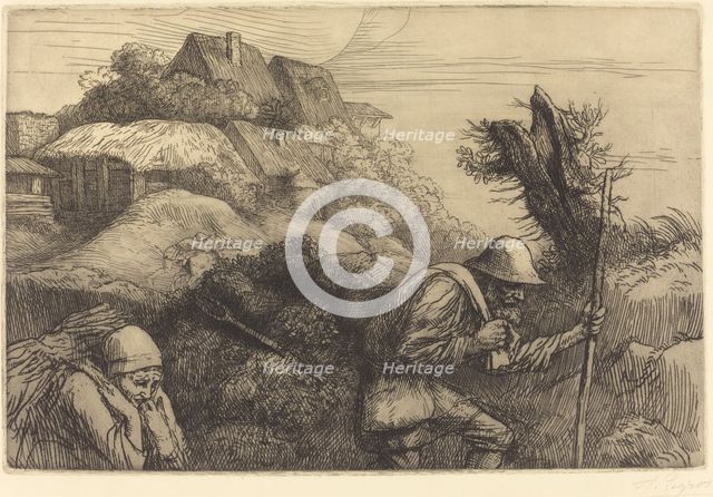 Return from the Woods (Le retour du bois). Creator: Alphonse Legros.