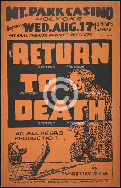 Return to Death, Holyoke, MA, 1938. Creator: Unknown.