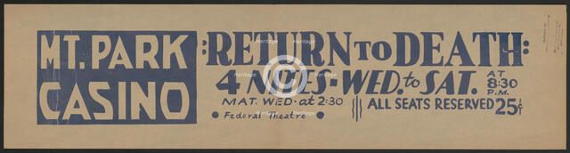 Return to Death, Holyoke, MA, 1938. Creator: Unknown.